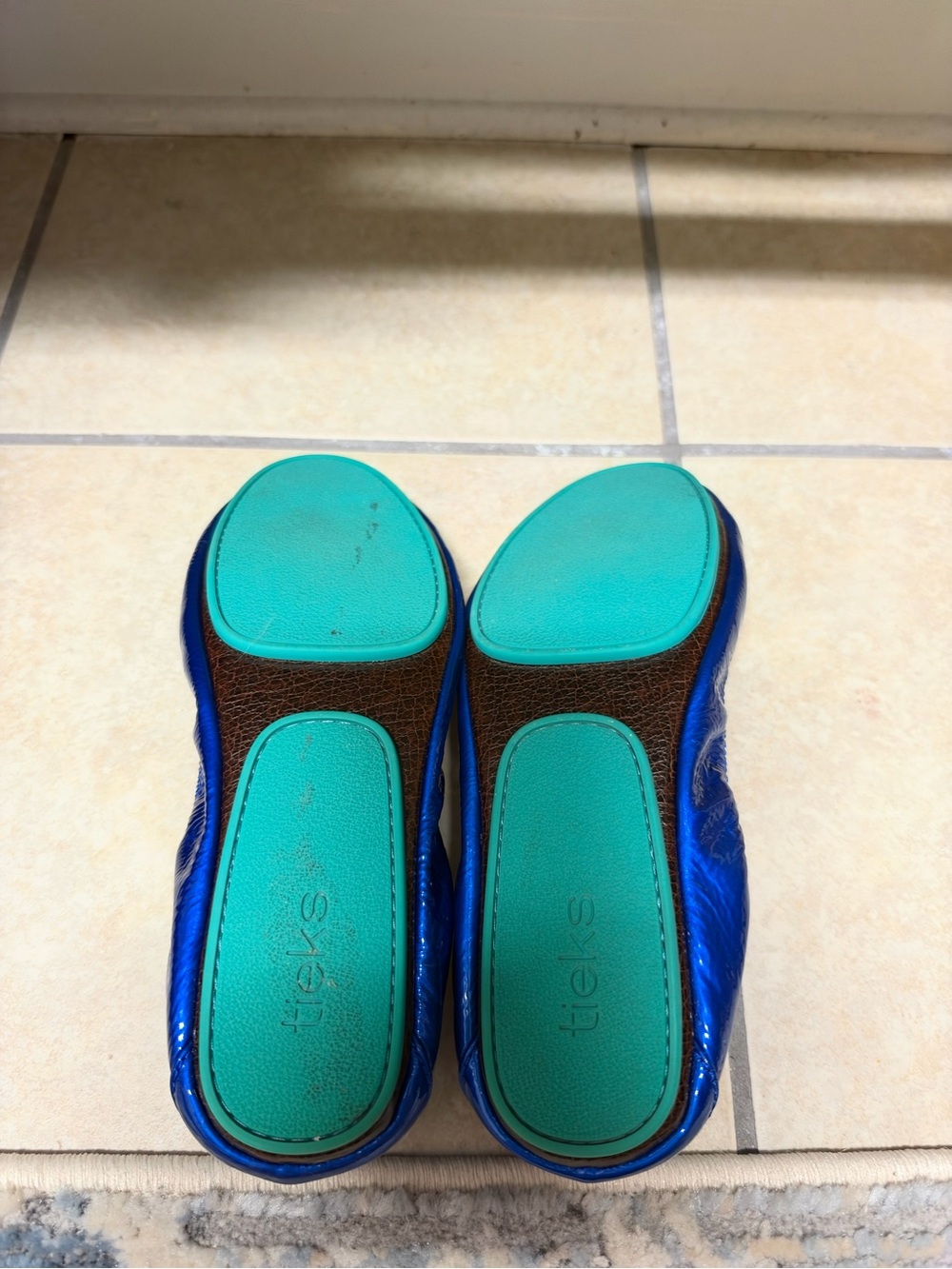 Tieks Sapphire Patent Ballet Flats - Picture 2 of 5
